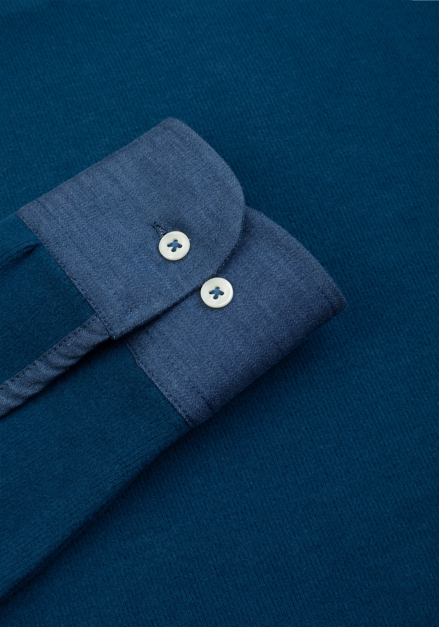 Pacific Indigo Cotton Polo Shirt - Long Sleeve