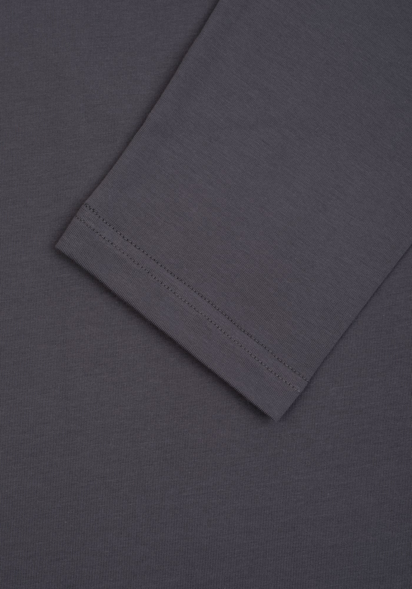 Fog Grey Cotton Undershirt - Long Sleeve