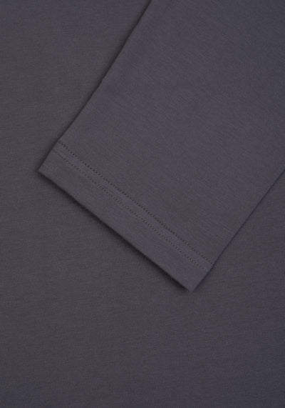 Fog Grey Cotton Undershirt - Long Sleeve