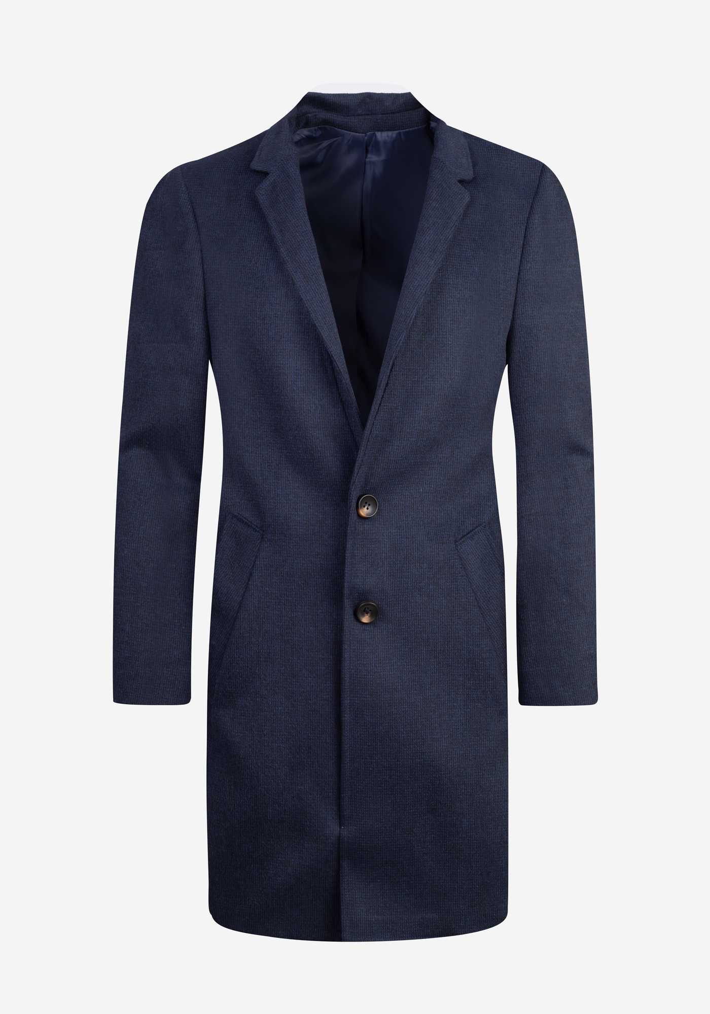 Midnight Blue Poly Wool Coat