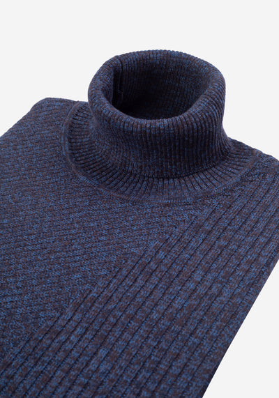 Sapphire Blue Turtle Neck Pullover