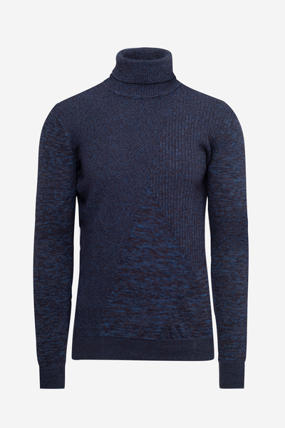 Sapphire Blue Turtle Neck Pullover