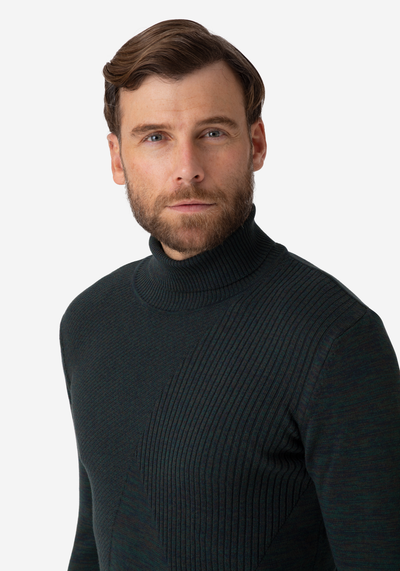 Black Olive Turtle Neck Pullover