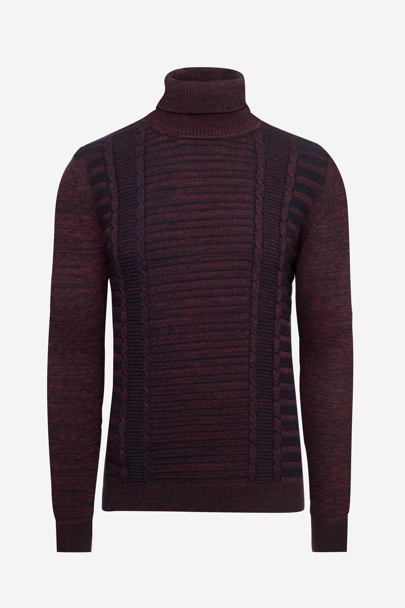 Crimson Red Turtle Neck Pullover