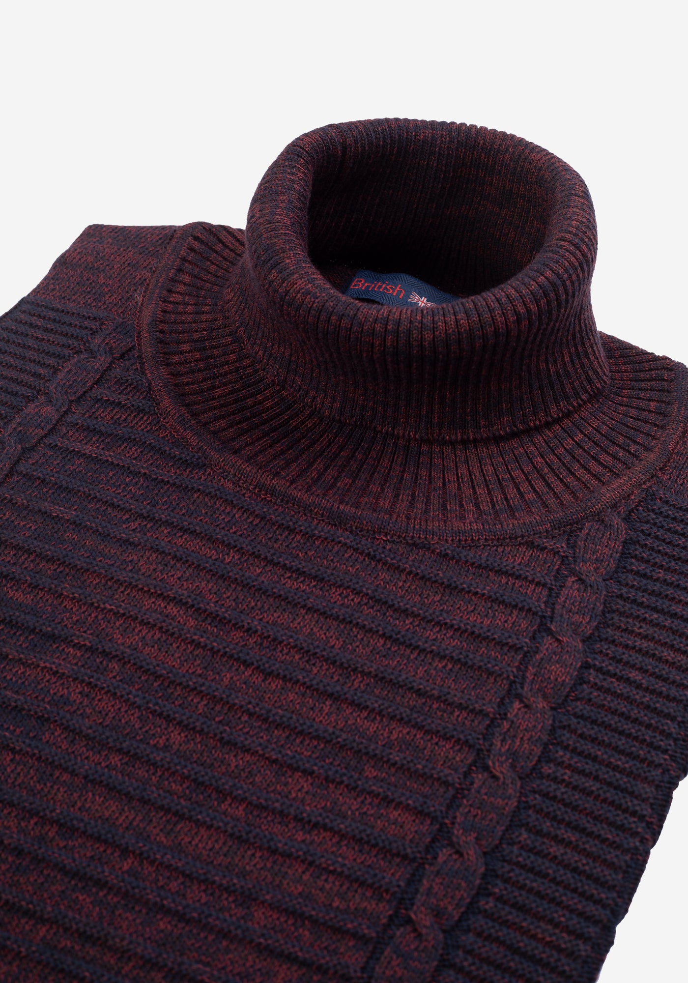 Crimson Red Turtle Neck Pullover