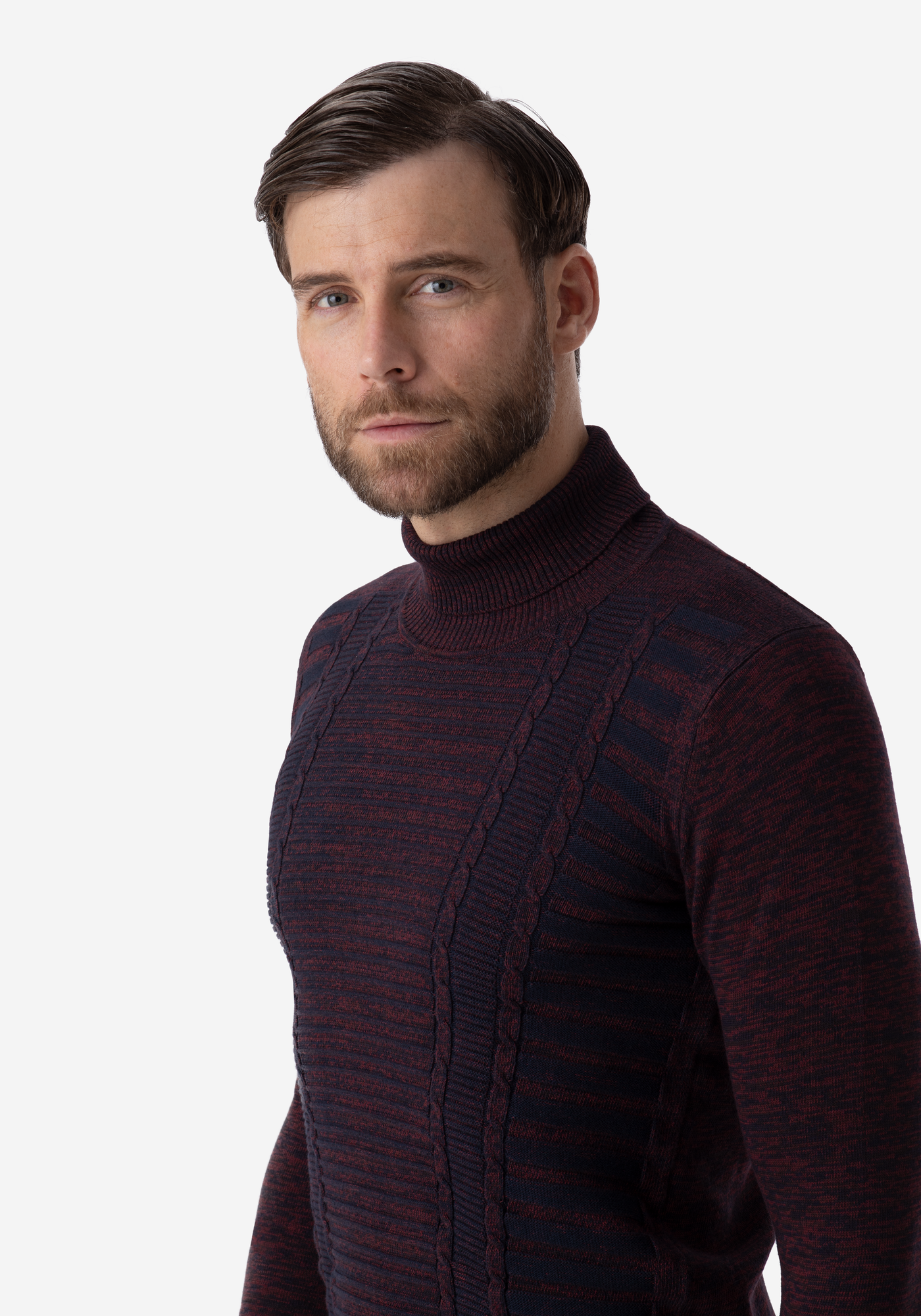 Crimson Red Turtle Neck Pullover