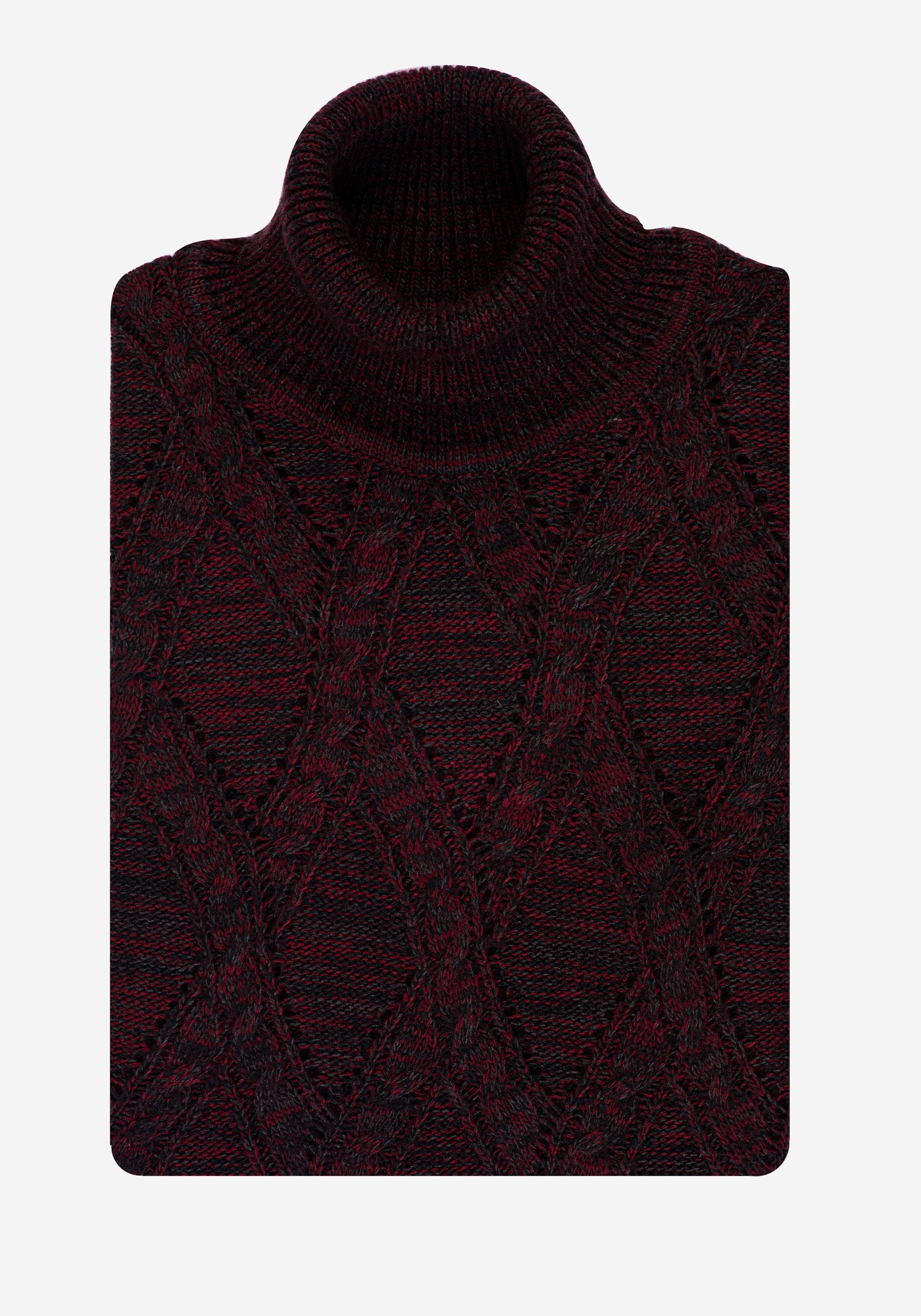 Deep Red Turtle Neck Pullover