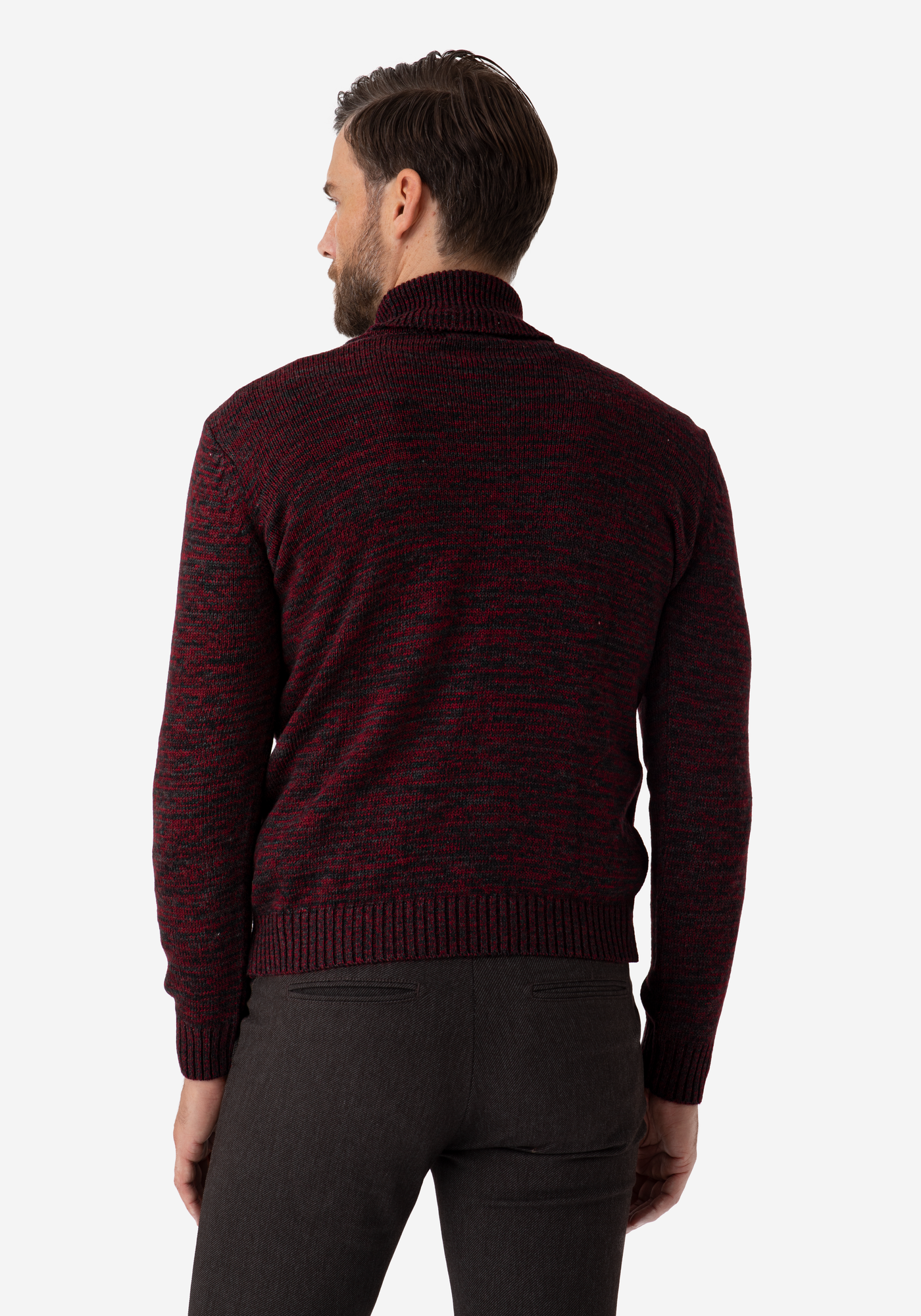 Deep Red Turtle Neck Pullover