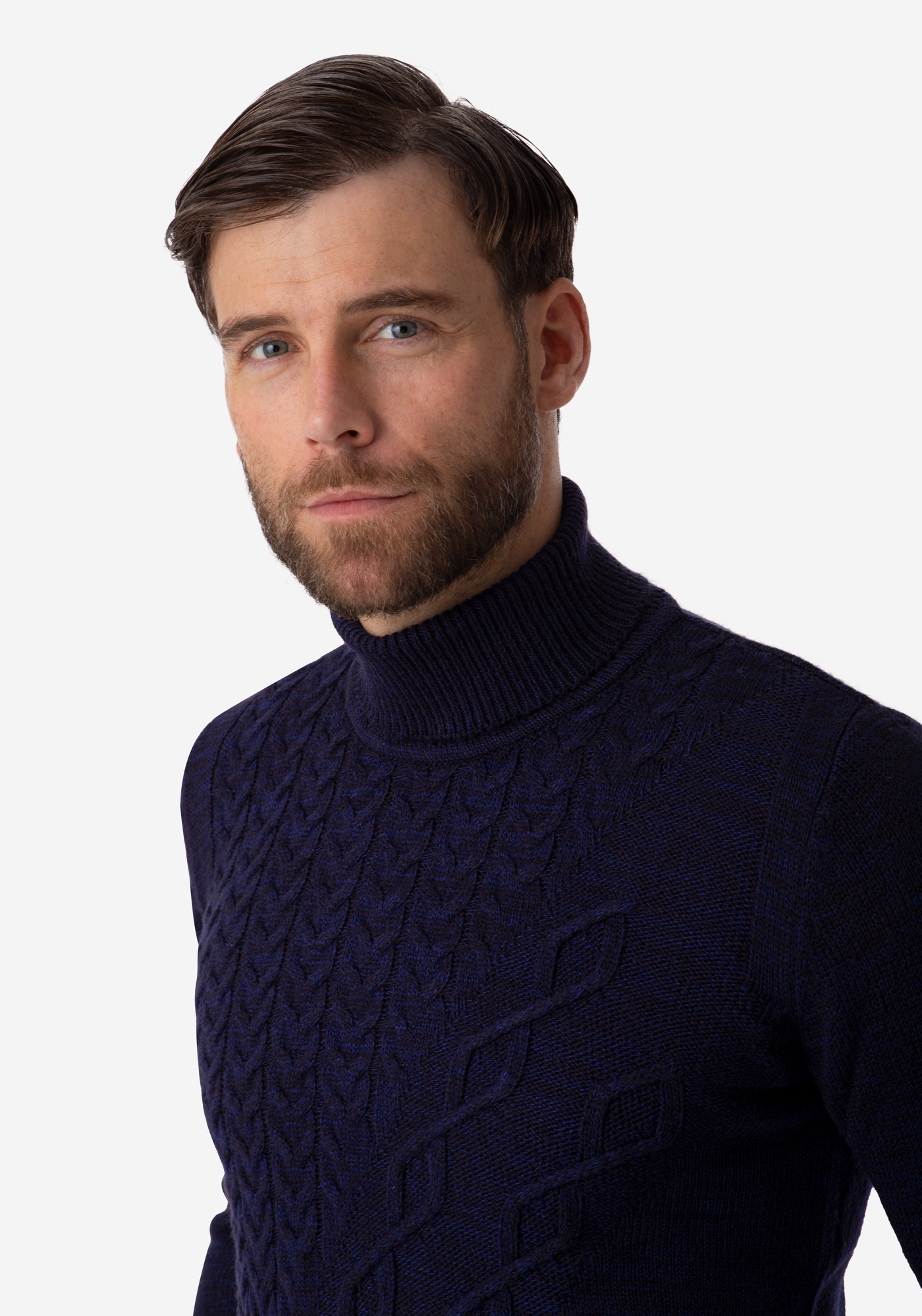 Navy Blue Turtle Neck Pullover