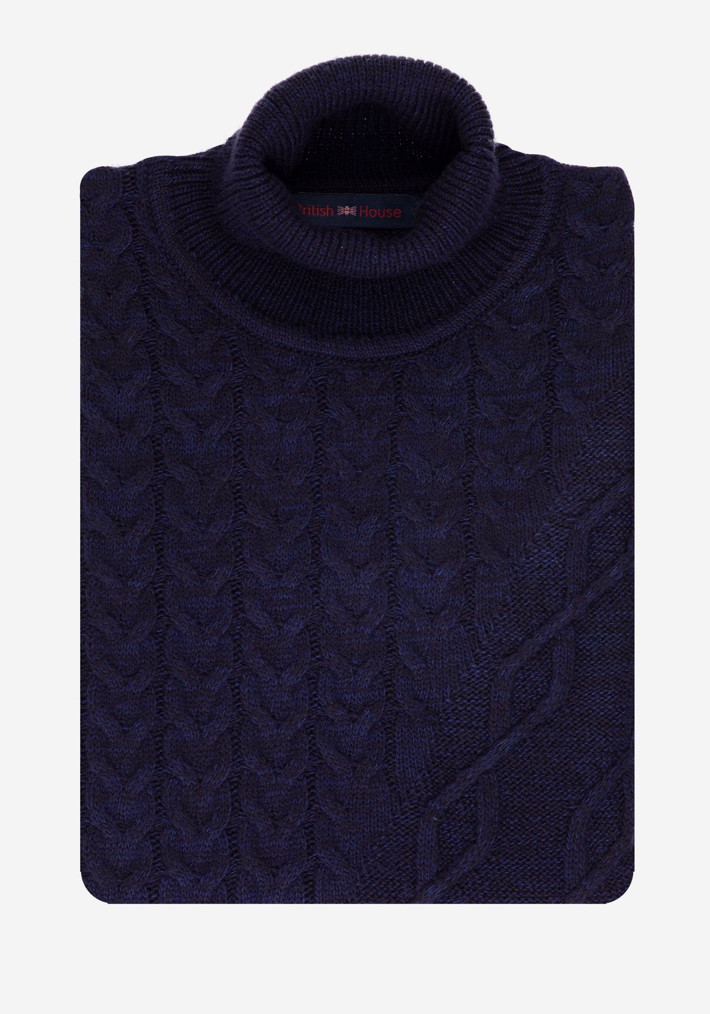 Navy Blue Turtle Neck Pullover