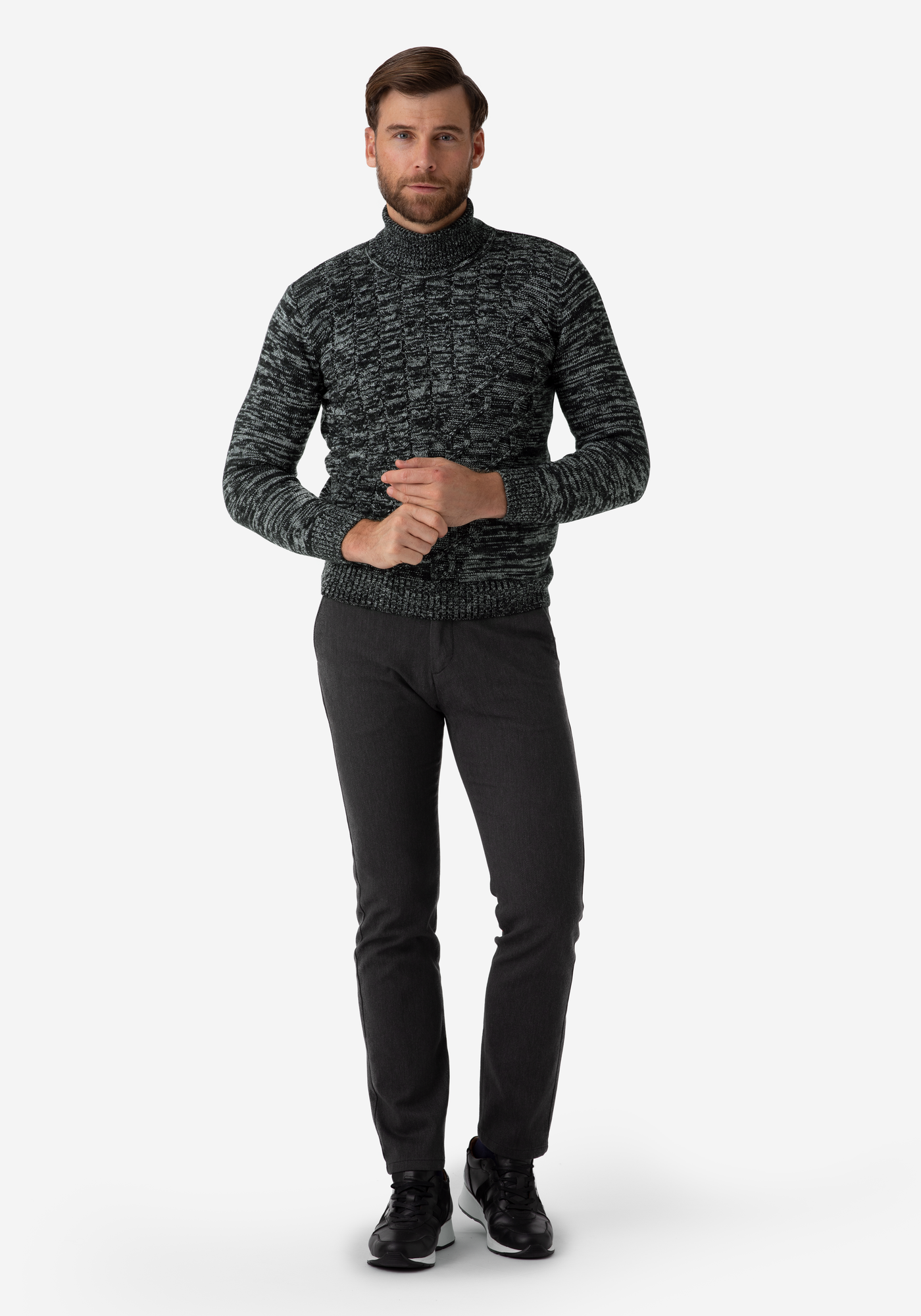 Dark Grey Turtle Neck Pullover