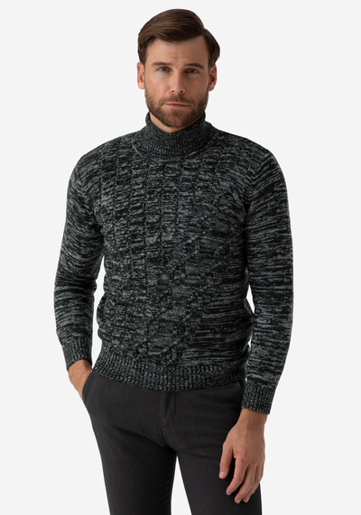 Dark Grey Turtle Neck Pullover