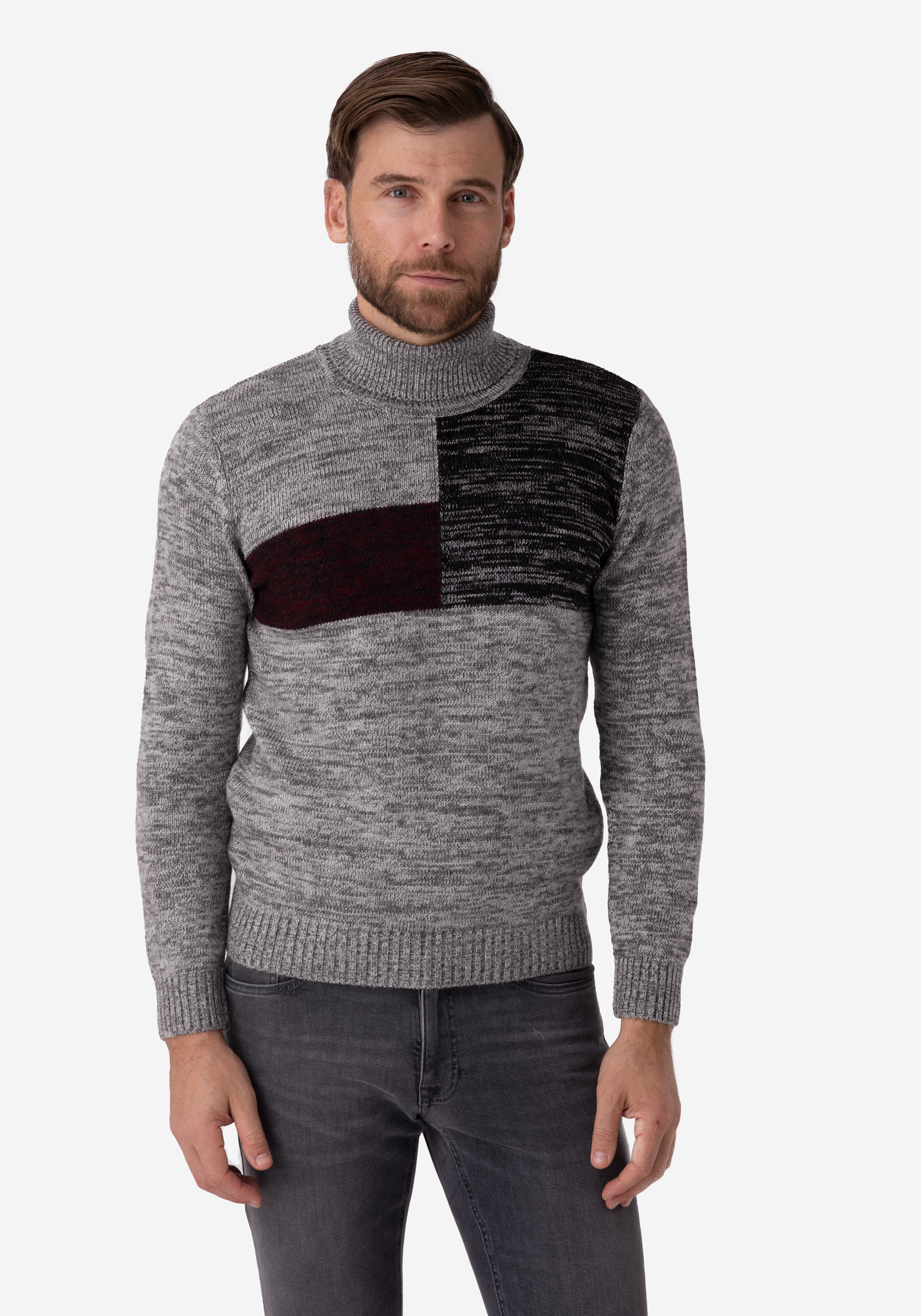 Cold Grey Turtle Neck Pullover