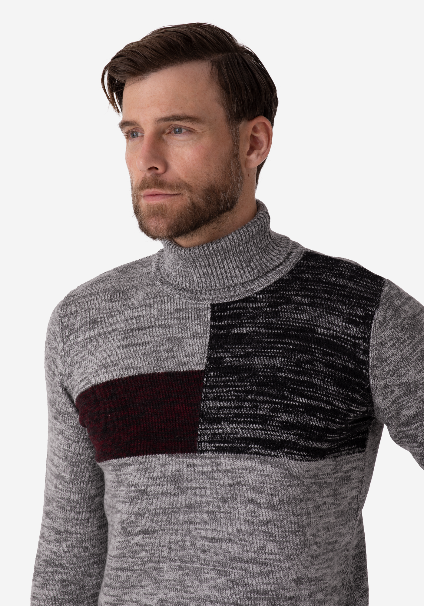 Cold Grey Turtle Neck Pullover