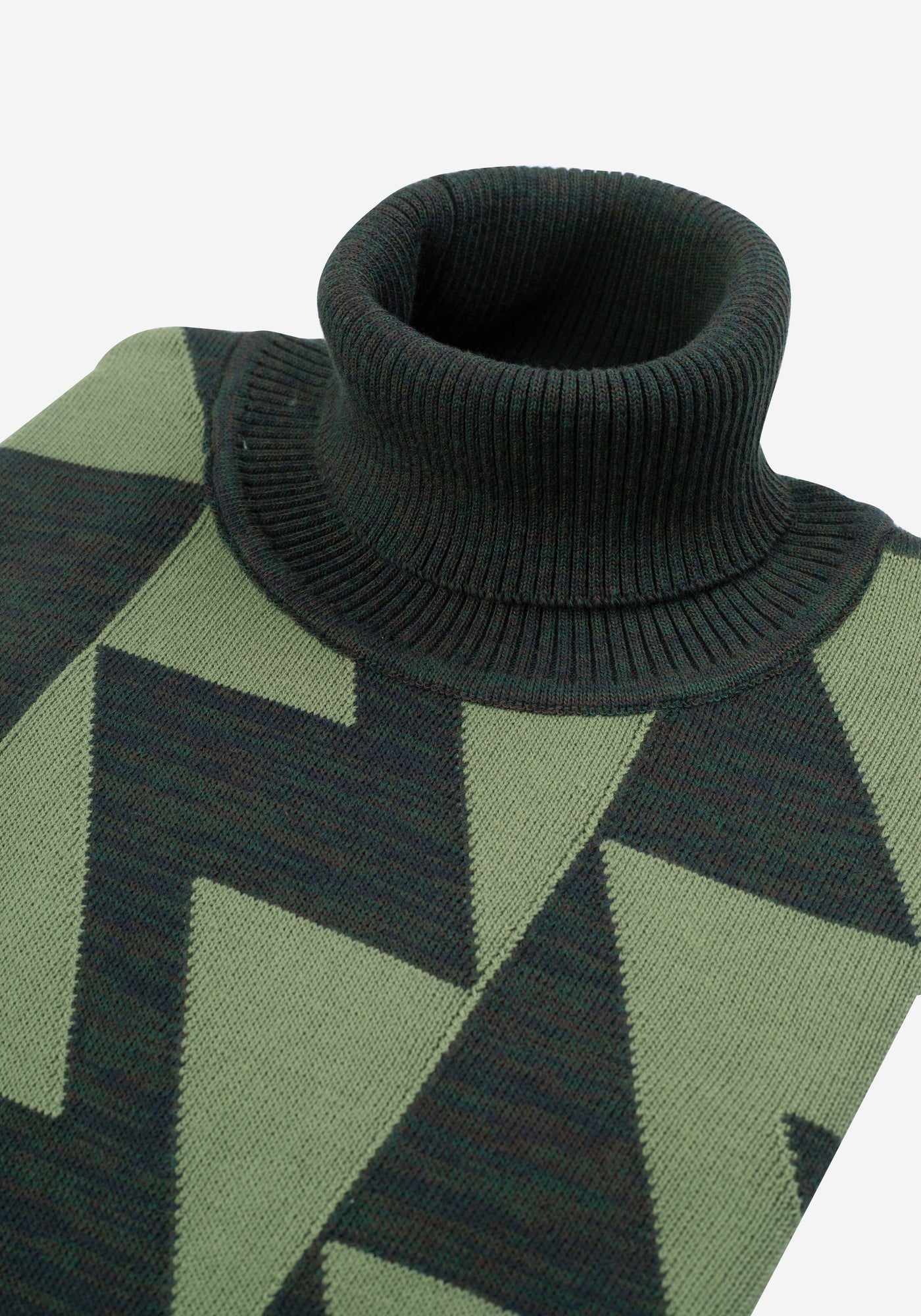 Hunter Green Lightning Turtle Neck Pullover