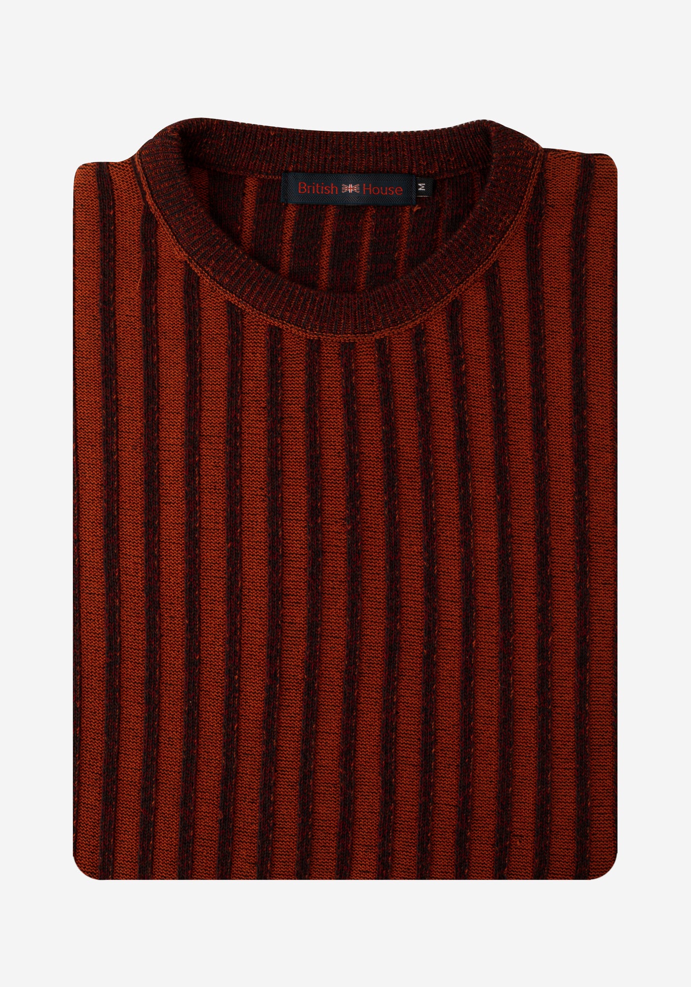 Burnt Orange Stripe Pullover