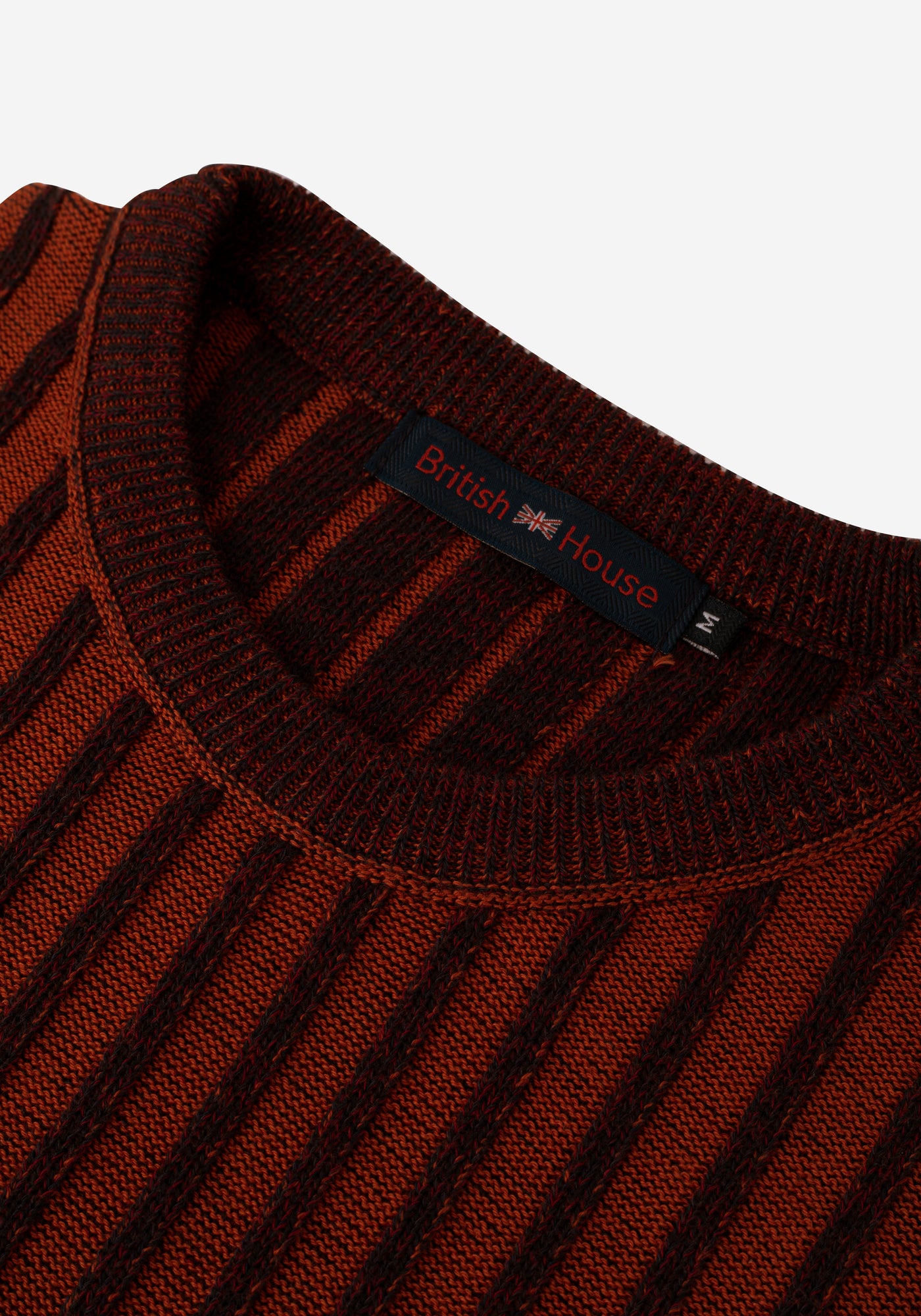 Burnt Orange Stripe Pullover